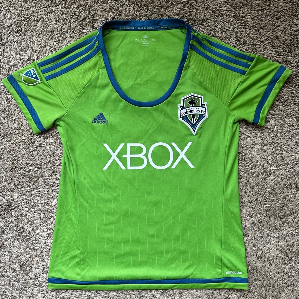 Seattle Sounders FC Jersey Women’s Large  Adidas Climacool XBOX Soccer Futbol